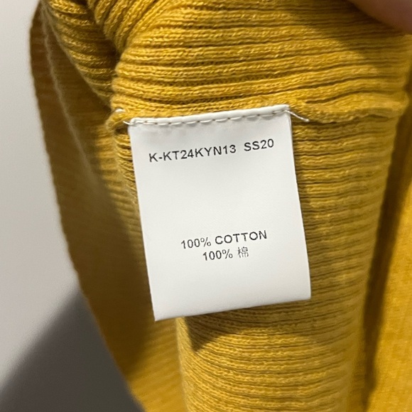 Tia Cibani Marigold Ribbed Short Sleeve Sweater Girls Size 7/8 Mustard Yellow - Picture 5 of 5